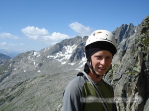 Bergsteigen in der Schweiz am Salbitschijen September 2009